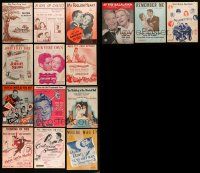 4h143 LOT OF 15 SHEET MUSIC '20s-50s great songs from a variety of different movies!