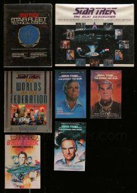 4h287 LOT OF 7 STAR TREK ITEMS '80s Star Fleet Technical Manual, TV collector cards & more!