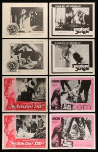4h090 LOT OF 8 SEXPLOITATION LOBBY CARDS '60s incomplete sets from four sexy movies!
