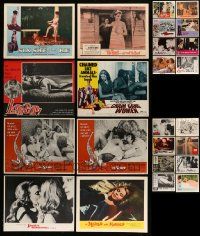 4h089 LOT OF 38 SEXPLOITATION LOBBY CARDS '60s-70s great scenes from a variety of sexy movies!