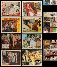 4h116 LOT OF 42 LOBBY CARDS '50s-80s great scenes from a variety of different movies!