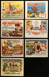 4h135 LOT OF 7 WESTERN TITLE CARDS '50s great images from a variety of cowboy movies!