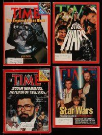 4h211 LOT OF 4 TIME MAGAZINES WITH STAR WARS COVERS '80s-90s Empire, Jedi & Phantom Menace!