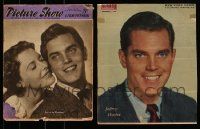 4h230 LOT OF 1 JEFFREY HUNTER MAGAZINE COVER AND 1 ENGLISH MAGAZINE '50s Picture Show & NY News!