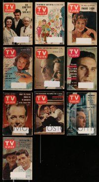 4h184 LOT OF 10 TV GUIDE MAGAZINES '60s filled with great images & articles on current shows!