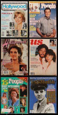 4h195 LOT OF 6 MAGAZINES '80s Princess Diana in Hollywood, Elvis in Texas Monthly, People, Us!