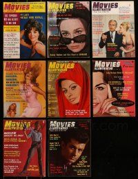 4h188 LOT OF 8 MOVIES ILLUSTRATED MAGAZINES '63-65 Natalie Wood, Audrey Hepburn, Sophia Loren!
