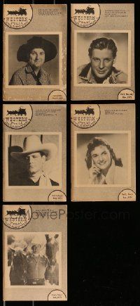 4h208 LOT OF 5 1973-74 WESTERN FILM COLLECTOR MAGAZINES '73-74 the first five issues!
