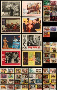 4h106 LOT OF 75 LOBBY CARDS '40s-60s great scenes from a variety of different movies!