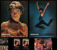 4h550 LOT OF 8 UNFOLDED STAYING ALIVE SPECIAL POSTERS '83 John Travolta dancing!