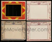 4h243 LOT OF 4 PRINTED 11X14 BACKGROUNDS FOR 8X10 STILLS '50s put your favorite stills on them!