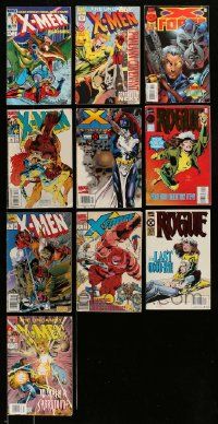 4h305 LOT OF 10 X-MEN AND RELATED TITLES COMIC BOOKS '80s-90s X-Force, Rogue, X-Factor!