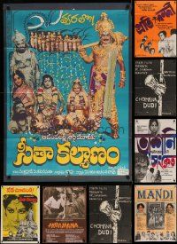 4h259 LOT OF 11 FOLDED INDIAN POSTERS '60s-80s great images from a variety of different movies!