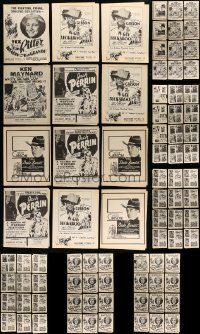 4h159 LOT OF 49 WESTERN RE-RELEASE PRESSBOOKS '40s Tex Ritter, Hoot Gibson, Ken Maynard & more!