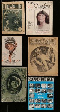4h197 LOT OF 6 MAGAZINES '10s-20s Le Film Complet, Cinegoer, Cinema Star, Cine-Films & more!