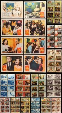 4h100 LOT OF 128 LOBBY CARDS '40s-60s complete sets of 8 cards from 16 different movies!