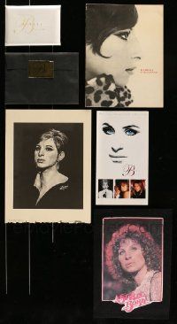 4h387 LOT OF 10 BARBRA STREISAND MEMORABILIA ITEMS '70s-90s one of the greatest performers ever!