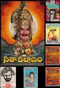 4h260 LOT OF 10 FOLDED INDIAN POSTERS '60s-80s great images from a variety of different movies!