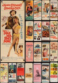 4h491 LOT OF 23 MOSTLY UNFOLDED 1960S INSERTS '60s great images from a variety of movies!