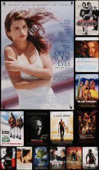 4h652 LOT OF 16 UNFOLDED MOSTLY SINGLE-SIDED 27X40 ONE-SHEETS '90s-00s cool movie images!