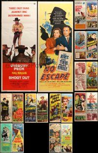 4h498 LOT OF 20 FORMERLY FOLDED INSERTS '40s-70s great images from a variety of different movies!