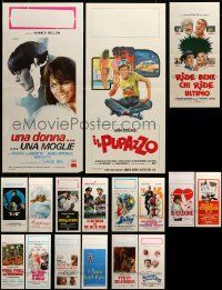 4h471 LOT OF 17 FORMERLY FOLDED ITALIAN LOCANDINAS '70s-80s great images from a variety of movies!