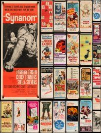 4h485 LOT OF 28 MOSTLY UNFOLDED 1960S INSERTS '60s great images from a variety of movies!