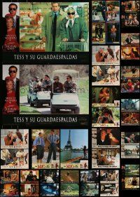 4h423 LOT OF 43 UNFOLDED GERMAN AND SPANISH POSTERS '80s-90s cool scenes from a variety of movies