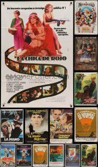 4h311 LOT OF 21 FOLDED ARGENTINEAN POSTERS '60s-90s great images from a variety of movies!