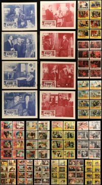 4h097 LOT OF 140 LOBBY CARDS '50s-60s seventeen complete sets of 8 cards + a set of 4!