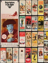 4h486 LOT OF 27 MOSTLY UNFOLDED 1960S INSERTS '60s great images from a variety of movies!