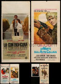 4h479 LOT OF 13 FORMERLY FOLDED ITALIAN LOCANDINAS '60s-70s images from a variety of movies!
