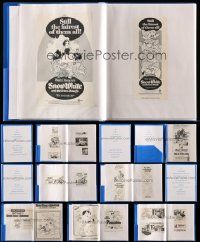 4h291 LOT OF 4 FAN SCRAPBOOKS OF WALT DISNEY PRESSBOOK MAT ADS '60s-70s cartoons & live action!