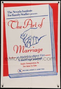 4j051 ART OF MARRIAGE 1sh '70 Sean S. Cunningham sex documentary, adult educational film!
