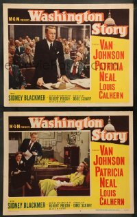 4k996 WASHINGTON STORY 2 LCs '52 great images of Van Johnson & Patricia Neal, art of the capitol!