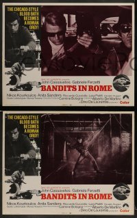 4k079 BANDITS IN ROME 8 LCs '69 John Cassavetes, Alberto De Martino, Martino's Roma come Chicago!