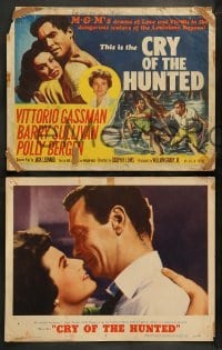 4k171 CRY OF THE HUNTED 8 LCs '53 Polly Bergen, Barry Sullivan & Gassman in Louisiana bayou!