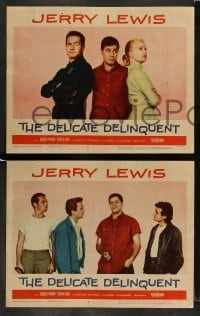 4k191 DELICATE DELINQUENT 8 LCs '57 wacky teen Jerry Lewis, Darren McGavin, Martha Hyer, Ivers!