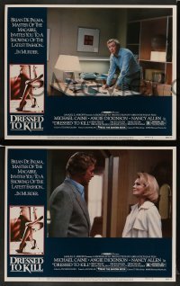 4k214 DRESSED TO KILL 8 LCs '80 Brian De Palma directed, sexy Angie Dickinson, Michael Caine!