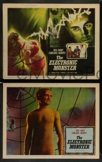 4k221 ELECTRONIC MONSTER 8 LCs '60 Rod Cameron, artwork of sexy girl shocked by electricity!