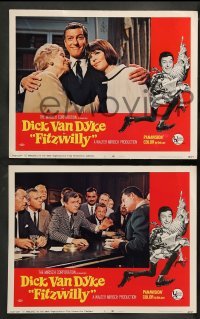 4k255 FITZWILLY 8 LCs '68 great images of Dick Van Dyke & sexy Barbara Feldon, romantic comedy!
