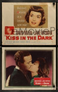 4k421 KISS IN THE DARK 8 LCs '49 Jane Wyman, David Niven, Wayne Morris, Victor Moore!