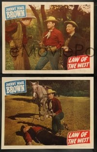 4k803 LAW OF THE WEST 7 LCs '49 western, Johnny Mack Brown & Max Terhune!