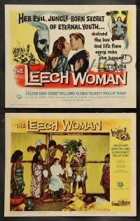 4k434 LEECH WOMAN 8 LCs '60 deadly female vampire drained love & life from every man she trapped!