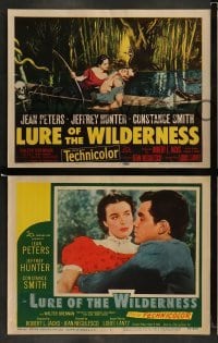 4k457 LURE OF THE WILDERNESS 8 LCs '52 sexy Jean Peters & Jeff Hunter in Okefenokee Swamp!
