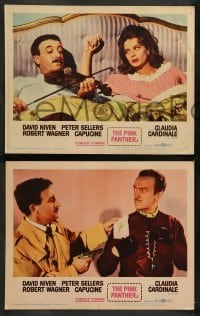 4k589 PINK PANTHER 8 LCs '64 Peter Sellers, David Niven, Capucine, directed by Blake Edwards!