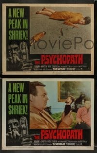 4k611 PSYCHOPATH 8 LCs '66 Robert Bloch, Patrick Wymark, Margaret Johnston, creepy horror!