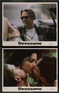 4k705 THREESOME 8 LCs '94 Lara Flynn Boyle, Stephen Baldwin, Josh Charles love triangle!