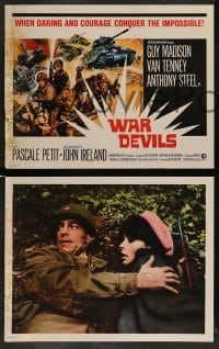 4k750 WAR DEVILS 8 LCs '71 I Diavoli Della Guerra, Guy Madison, Venantino Venantini, WWII!
