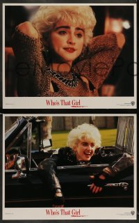 4k762 WHO'S THAT GIRL 8 LCs '87 young rebellious Madonna, Griffin Dunne, Haviland Morris!